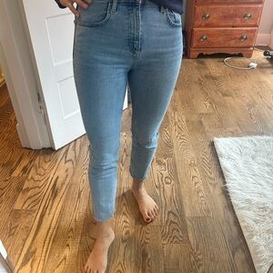 Zara Light Blue Ankle Jeans